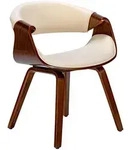 CLP Stuhl, Creme, Walnuss, Holz, 62x76x52 cm, Esszimmer, St&uuml;hle,...