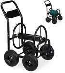 Relaxdays Schlauchwagen, Schwarz, Metall, Kunststoff, 61x95.5x72 cm, Gartenzubeh&ouml;r,