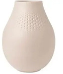 Villeroy & Boch Vase, Beige, Keramik, Rund, 20 cm, Dekoration, Vasen, Keramikvasen