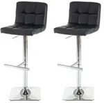 MCW Barhocker, Schwarz, Textil, 40x110x43 cm, Esszimmer, Barm&ouml;bel, Barhocker