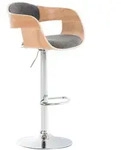 CLP Barhocker, Hellgrau, Metall, 50x88x48 cm, Esszimmer, Barm&ouml;bel, Barhocker