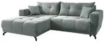 Mid.you Ecksofa, Hellblau, Metall, 4-Sitzer, F&uuml;llung: Schaumstoff, Ottomane...