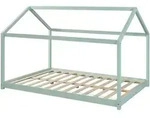 [en.casa] Hausbett, Mintgr&uuml;n, Holz, Kiefer, 140x200 cm, Kinder- & Jugendzimmer,