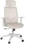 Mid.you Drehstuhl, Beige, Hellgrau, Kunststoff, Drehkreuz, 69x115x68 cm,