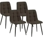 CLP Stuhl, Braun, Metall, 45x84x55 cm, Esszimmer, St&uuml;hle, Esszimmerst&uuml;hle,