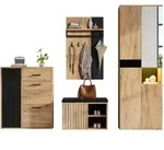 Flieks Garderobenset, Mehrfarbig, Holzwerkstoff, 215x190x36 cm, Garderobe,