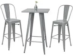 MCW Stehtisch-Set, Grau, Metall, 60x105x60 cm, Esszimmer, Tische, Stehtische