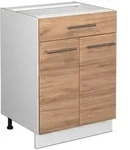Vicco K&uuml;chenunterschrank, Honigeiche, Wei&szlig;, Holzwerkstoff, 1 F&auml;cher, 1...