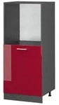 Vicco Herdumbauschrank, Rot, Anthrazit, Holzwerkstoff, 2 F&auml;cher, Rechteckig,