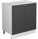 Vicco K&uuml;chenunterschrank, Anthrazit, Wei&szlig;, Holzwerkstoff, 1 F&auml;cher,...