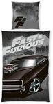 Herding Jugendbettw&auml;sche, Grau, Schwarz, Wei&szlig;, Textil, Auto, 135x200 cm, Oeko-Tex&reg;