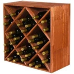 Proregal Weinregal, Braun, Holz, Kiefer, Rechteckig, 60x60x30 cm, Wohnzimmer, Regale,