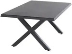 Siena Garden Gartentisch, Anthrazit, Titan, Metall, rechteckig, eckig, X-Form,