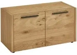 Garderobenbank, Eiche, Kunststoff, Eiche, Balkeneiche, furniert, 2-Sitzer, 86x45x41