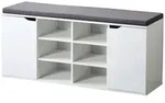 Kesper Garderobenbank, Wei&szlig;, F&uuml;llung: Polyurethan (Pur), 103x48x30.50 cm, Fsc,