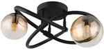 Globo Led-Deckenleuchte, Klar, Schwarz, Metall, Glas, F, 41x20x41 cm, CE,