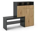 Vicco Schuhschrank, Grau, Holzwerkstoff, 11 F&auml;cher, 1 Schubladen, Rechteckig,