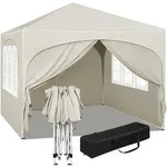 Woltu Pavillon,, Beige, Metall, 300x260x300 cm, Sonnenschutz & Sichtschutz, Pavillons