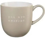 ASA Kaffeebecher hey!, Beige, Keramik, 350 ml, Kaffee & Tee, Tassen, Kaffeebecher