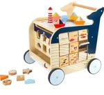 small foot Lauflernwagen, Natur, Holz, 39x42x42 cm, Spielzeug, Babyspielzeug,