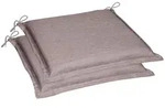 Gartensitzkissenset, Taupe, Textil, 2-teilig, Uni, F&uuml;llung: Schaumstoff, Vlies,
