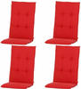 Siena Garden Sesselauflagenset, Rot, Textil, 4-teilig, Uni, Füllung:...