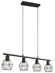 meineWunschleuchte Pendelleuchte, Schwarz, Metall, 75x150x12 cm, Lampen &...