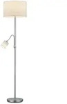 meineWunschleuchte Led-Stehlampe, Wei&szlig;, Textil, Rund,Rund, 40x170x40 cm,...