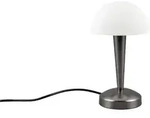 Tischleuchte Canaria, Schwarz, Wei&szlig;, Chrom, Metall, Glas, 26.5 cm, Lampen &