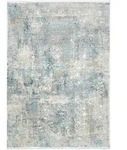 Dieter Knoll Webteppich Avignon, Blau, Grau, Textil, rechteckig, 200x290 cm, Care &