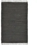 Rug and Roll Fleckerlteppich, Anthrazit, Textil, Uni, Rechteckig, 70x140 cm,...
