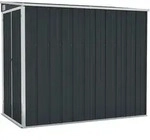 vidaXL Anbauschuppen, Anthrazit, Metall, 118x178x194 cm, Aufbewahrung &