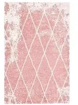 Tom Tailor Vintage-Teppich Fine Line, Rosa, Textil, Raute, rechteckig, 50x80 cm,