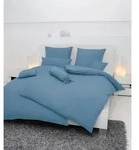 Janine Bettw&auml;sche Piano, Blau, Textil, Uni, 200x200 cm, Textiles Vertrauen -