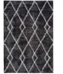 Kayoom Hochflorteppich, Anthrazit, Textil, geometrisch, rechteckig, 80x150 cm, f&uuml;r