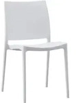 CLP Gartenstuhl, Wei&szlig;, Kunststoff, 42x81x49 cm, Gartenm&ouml;bel, Gartenst&uuml;hle,