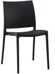 CLP Gartenstuhl, Schwarz, Kunststoff, 42x81x49 cm, Gartenm&ouml;bel, Gartenst&uuml;hle,