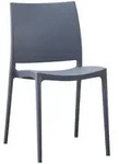 CLP Gartenstuhl, Grau, Kunststoff, 42x81x49 cm, Gartenm&ouml;bel, Gartenst&uuml;hle,