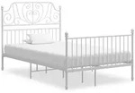 vidaXL Bettgestell, Wei&szlig;, Naturmaterialien, 120x200 cm, Schlafzimmer, Betten