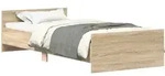 vidaXL Bettgestell, Sonoma Eiche, Holz, Schlafzimmer, Betten