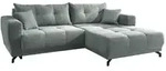 Mid.you Ecksofa, Hellblau, Metall, 4-Sitzer, F&uuml;llung: Schaumstoff, Ottomane...