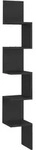 vidaXL Wandregal, Schwarz, Holz, Strukturbuche, Rechteckig, 20x127.5x20 cm,