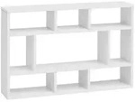 Mid.you Wandregal, Wei&szlig;, Holzwerkstoff, 2 F&auml;cher, 75x51x16 cm, h&auml;ngend, K&uuml;chen,