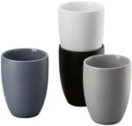 Rosenthal Tassenset, Blau, Grau, Schwarz, Wei&szlig;, Keramik, 4-teilig, 300 ml, 11...