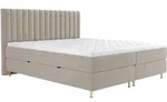 Mirjan24 Boxbett, Beige, Metall, H&ouml;he ca. 19 cm, Rechteckig, 160x200 cm,