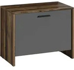 Mid.you Garderobenbank Ben, Anthrazit, Alteiche, Kunststoff, 1-Sitzer, 60x48x35...