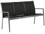 Zebra Gartenbank One, Edelstahl, Dunkelgrau, Teak, Holz, Metall, Teakholz,...