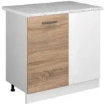 Vicco Eckunterschrank, Sonoma Eiche, Wei&szlig;, Holzwerkstoff, 1 F&auml;cher,...
