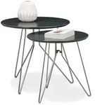 Relaxdays Beistelltisch, Anthrazit, Holzwerkstoff, Metall, 64x44x64 cm, Wohnzimmer,