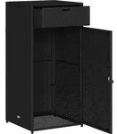 vidaXL Gartenschrank, Schwarz, Naturmaterialien, 55x111x55 cm, Aufbewahrung &